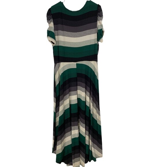 RB Collection Striped High-Low Maxi Dress XL RAA10429 GUC Short Sleeve - Picture 7 of 8